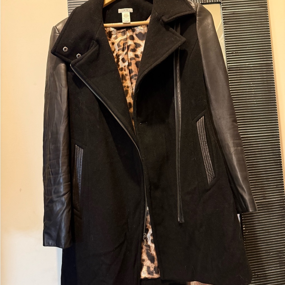 Cache Black Leather Sleeve Jacket - image 1